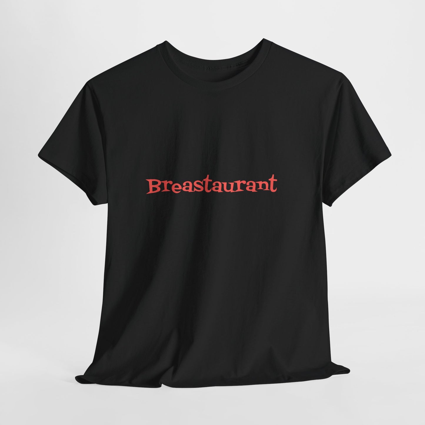Breastaurant Unisex Heavy Cotton Tee - Fun Graphic Shirt, Perfect for Casual Outings, Gifts, Birthdays, Restaurant Lovers, Foodies