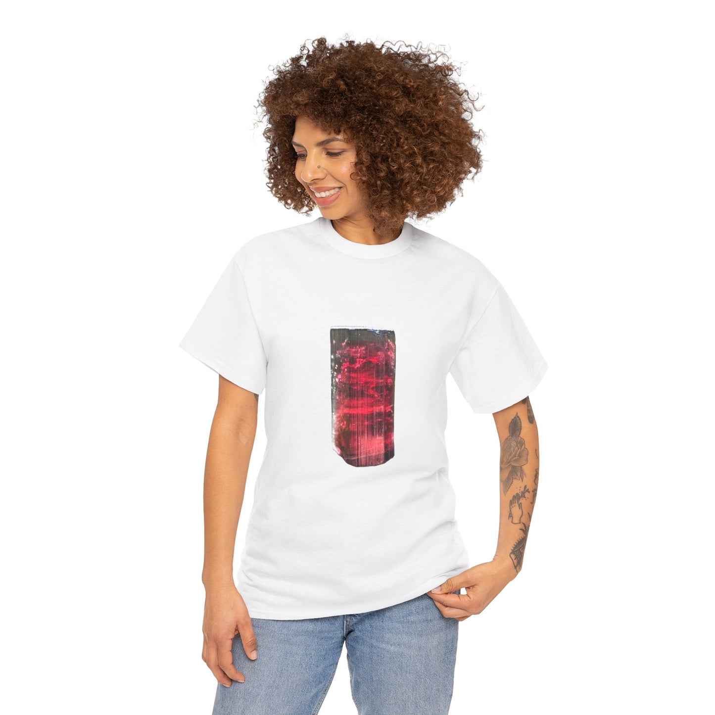 Artistic Unisex Cotton Tee, Trendy Graphic Tee, Casual Wear, Everyday Comfort Tee, Tourmaline