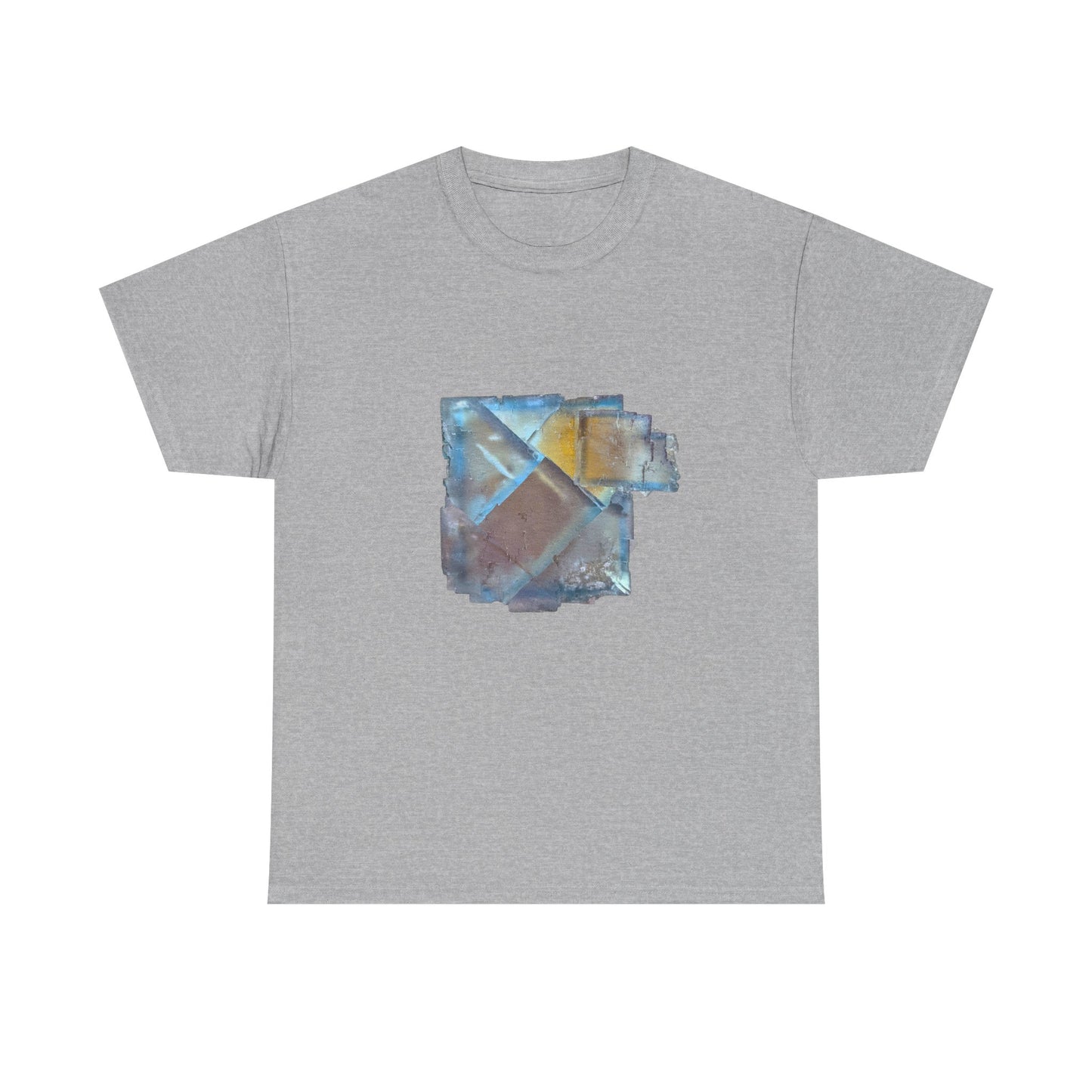 Artistic Unisex Cotton Tee, Trendy Graphic Tee, Casual Wear, Everyday Comfort Tee, Illinois Fluorite