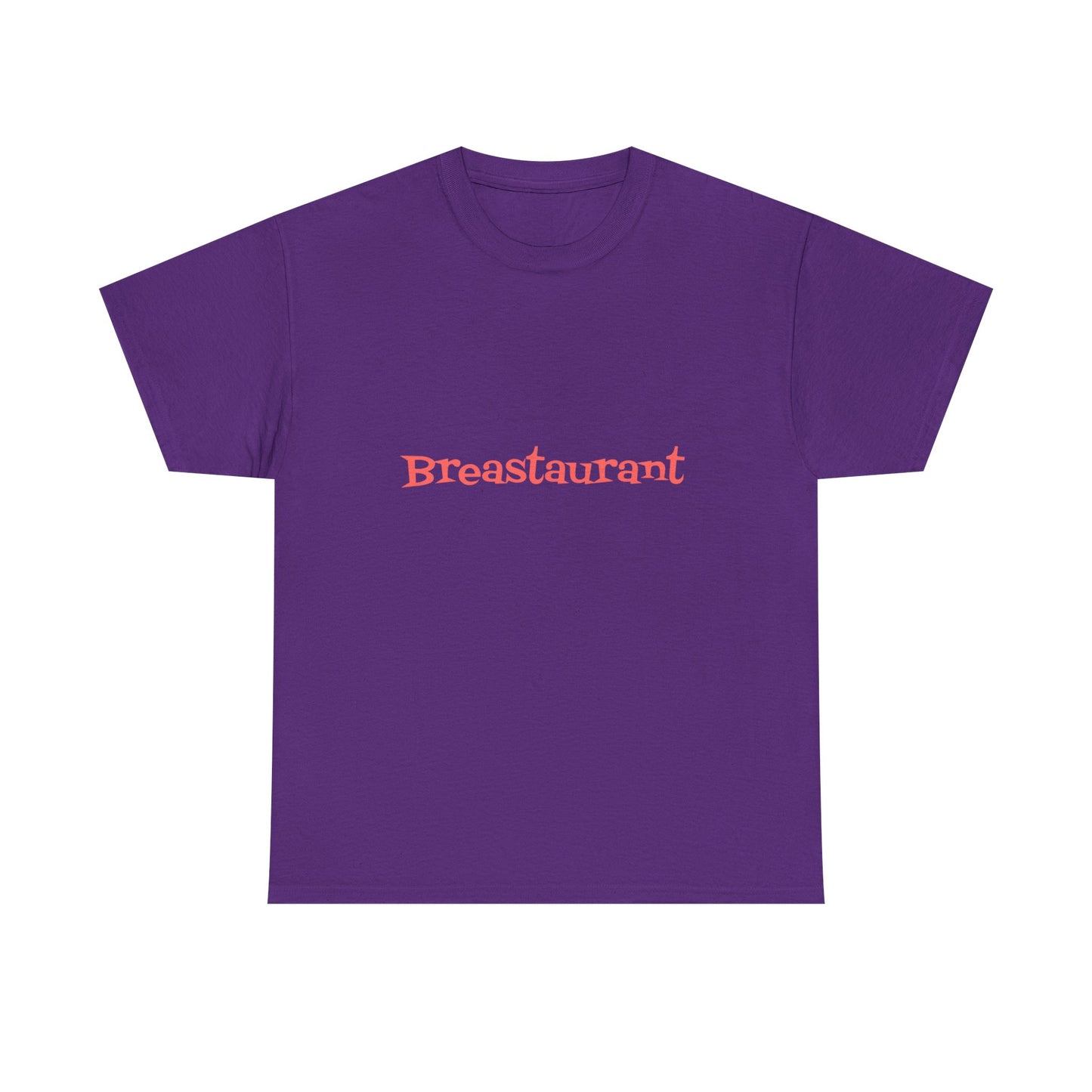 Breastaurant Unisex Heavy Cotton Tee - Fun Graphic Shirt, Perfect for Casual Outings, Gifts, Birthdays, Restaurant Lovers, Foodies