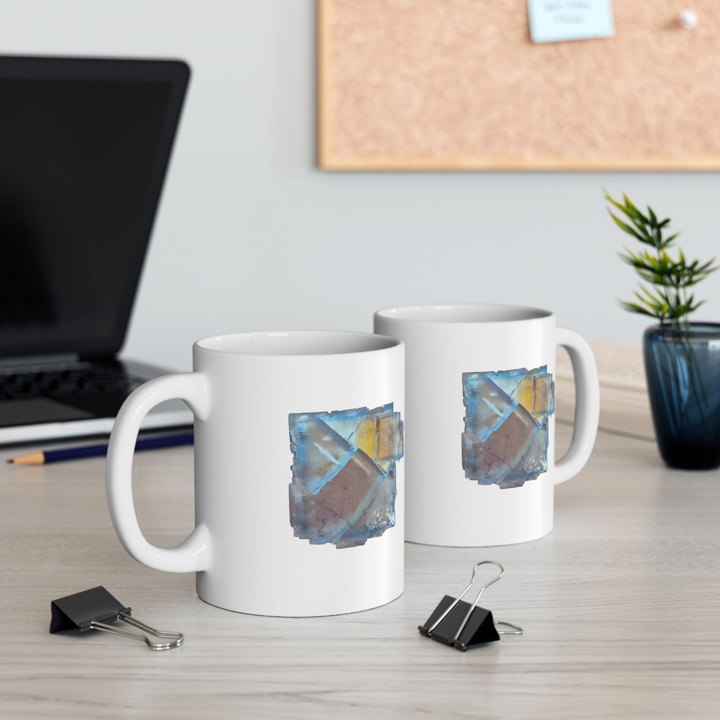 Artistic Ceramic Mug - Unique Design, Coffee Lover Gift, Home Decor, Watercolor Art Mug, Personalized Tea Cup