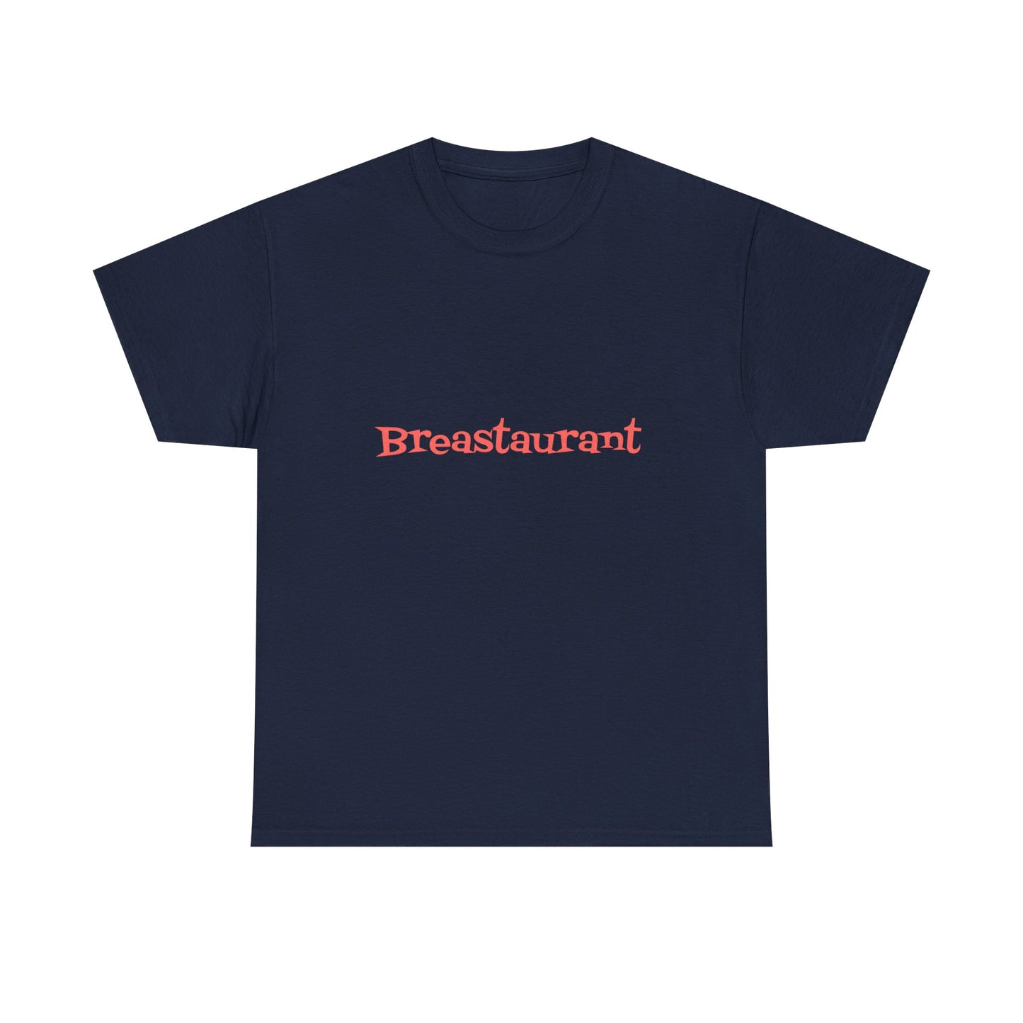 Breastaurant Unisex Heavy Cotton Tee - Fun Graphic Shirt, Perfect for Casual Outings, Gifts, Birthdays, Restaurant Lovers, Foodies