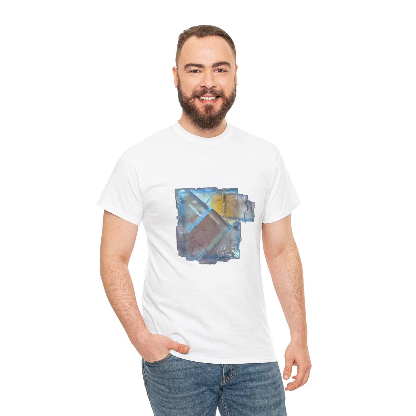 Artistic Unisex Cotton Tee, Trendy Graphic Tee, Casual Wear, Everyday Comfort Tee, Illinois Fluorite