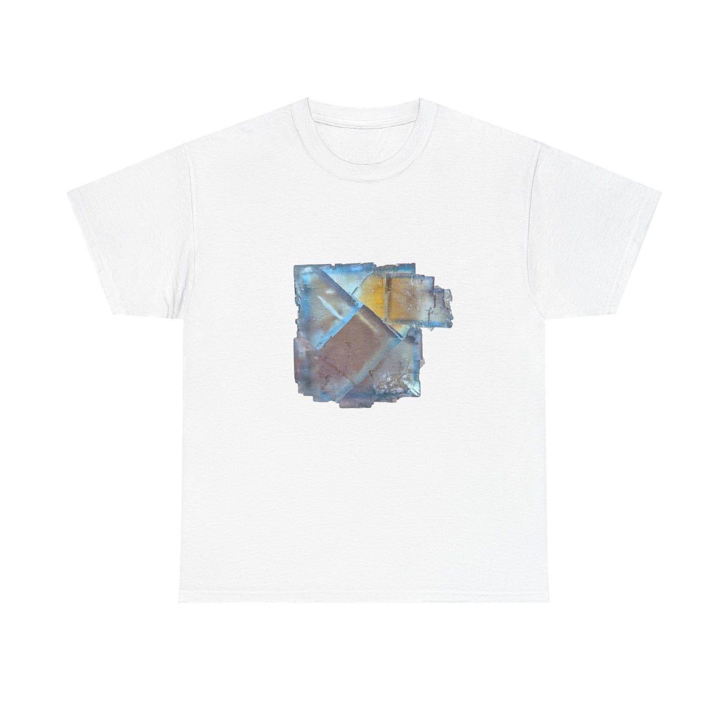 Artistic Unisex Cotton Tee, Trendy Graphic Tee, Casual Wear, Everyday Comfort Tee, Illinois Fluorite