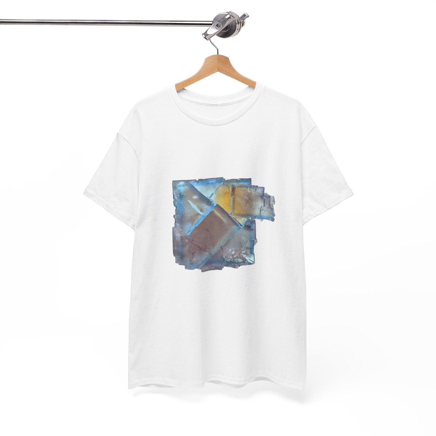 Artistic Unisex Cotton Tee, Trendy Graphic Tee, Casual Wear, Everyday Comfort Tee, Illinois Fluorite