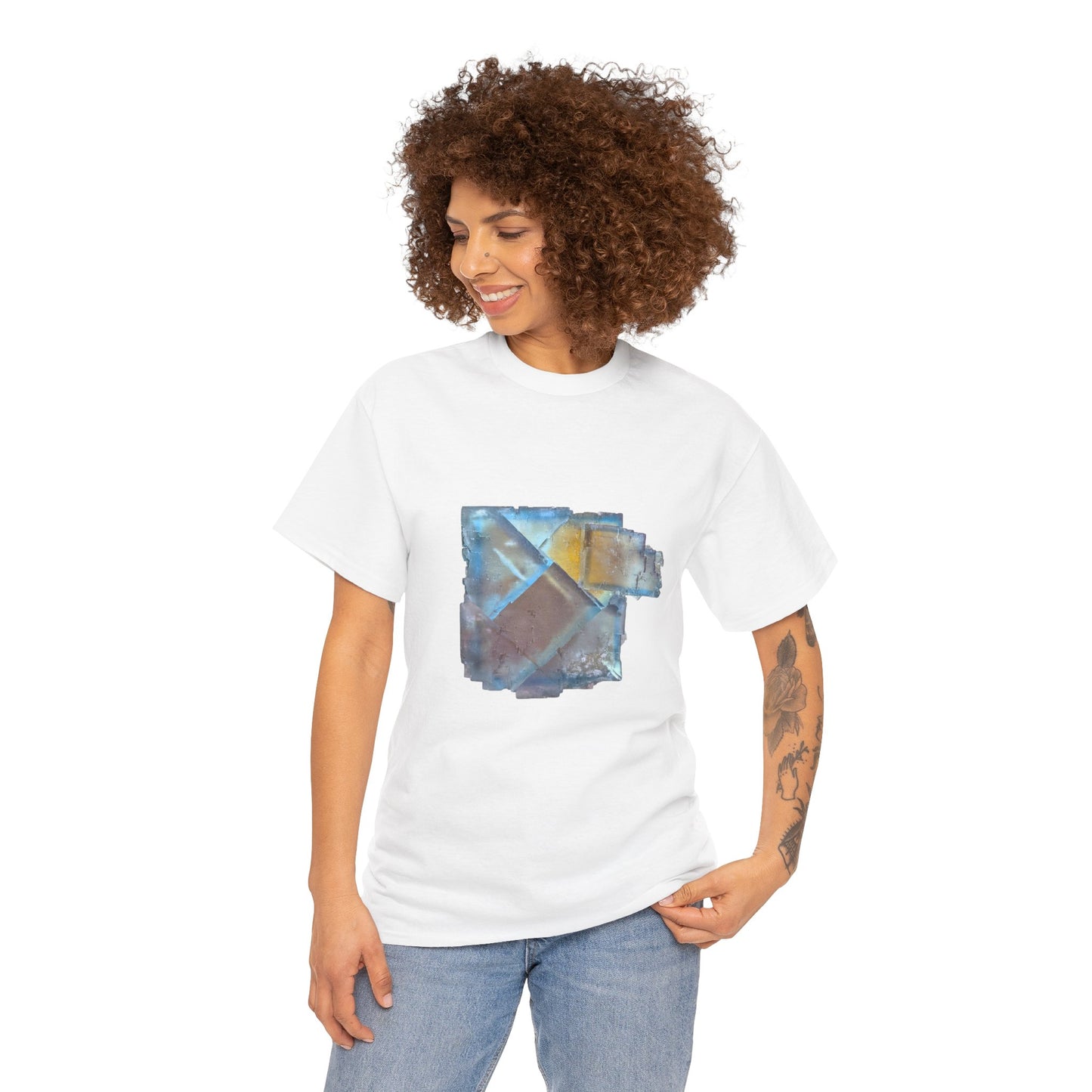 Artistic Unisex Cotton Tee, Trendy Graphic Tee, Casual Wear, Everyday Comfort Tee, Illinois Fluorite