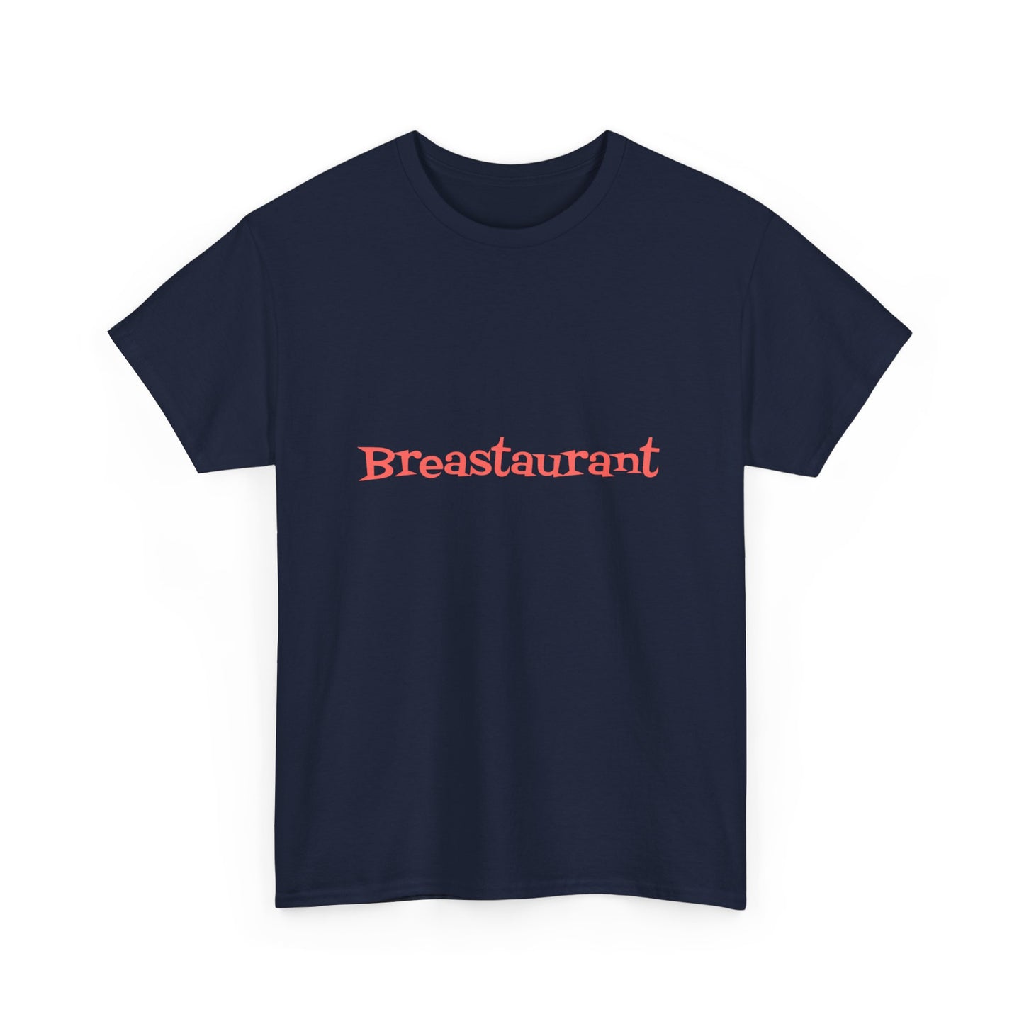 Breastaurant Unisex Heavy Cotton Tee - Fun Graphic Shirt, Perfect for Casual Outings, Gifts, Birthdays, Restaurant Lovers, Foodies