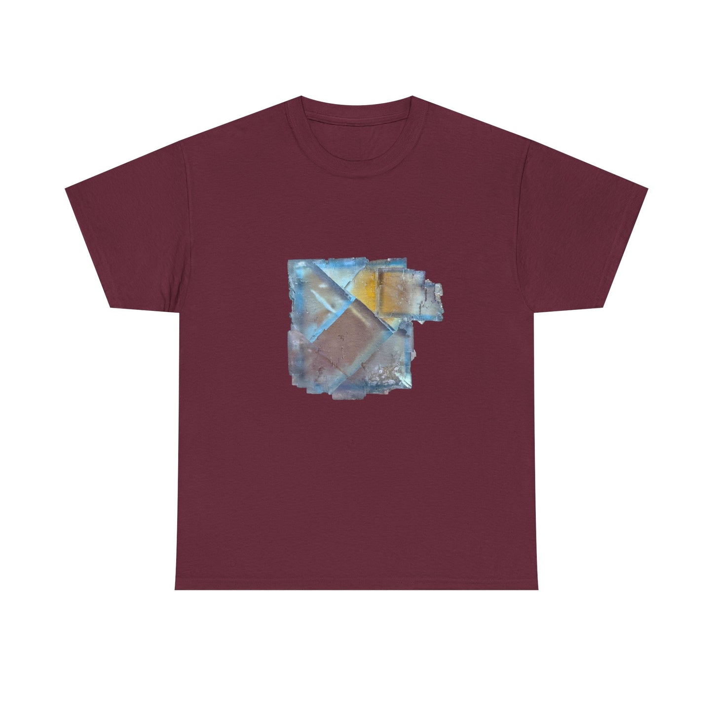 Artistic Unisex Cotton Tee, Trendy Graphic Tee, Casual Wear, Everyday Comfort Tee, Illinois Fluorite