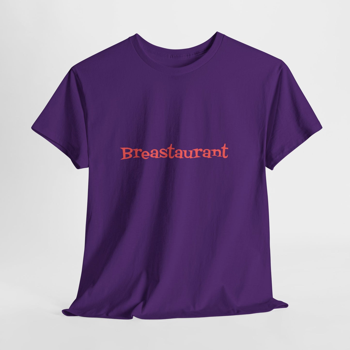 Breastaurant Unisex Heavy Cotton Tee - Fun Graphic Shirt, Perfect for Casual Outings, Gifts, Birthdays, Restaurant Lovers, Foodies