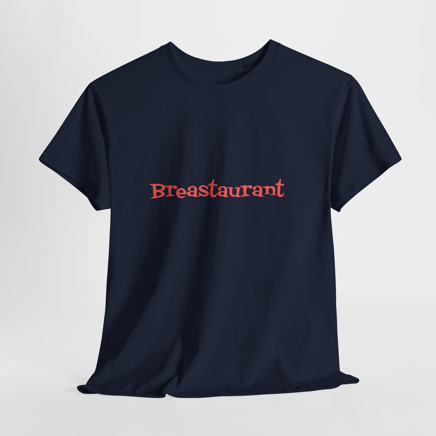 Breastaurant Unisex Heavy Cotton Tee - Fun Graphic Shirt, Perfect for Casual Outings, Gifts, Birthdays, Restaurant Lovers, Foodies