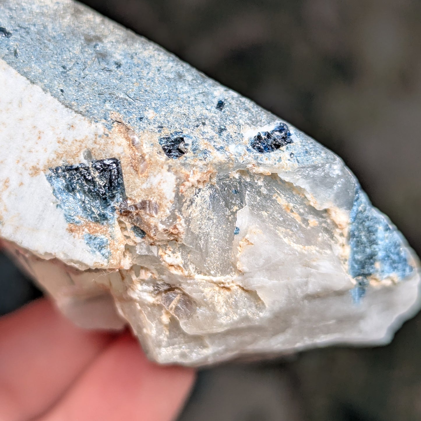 Quartz Scepter w. Blue Tourmaline