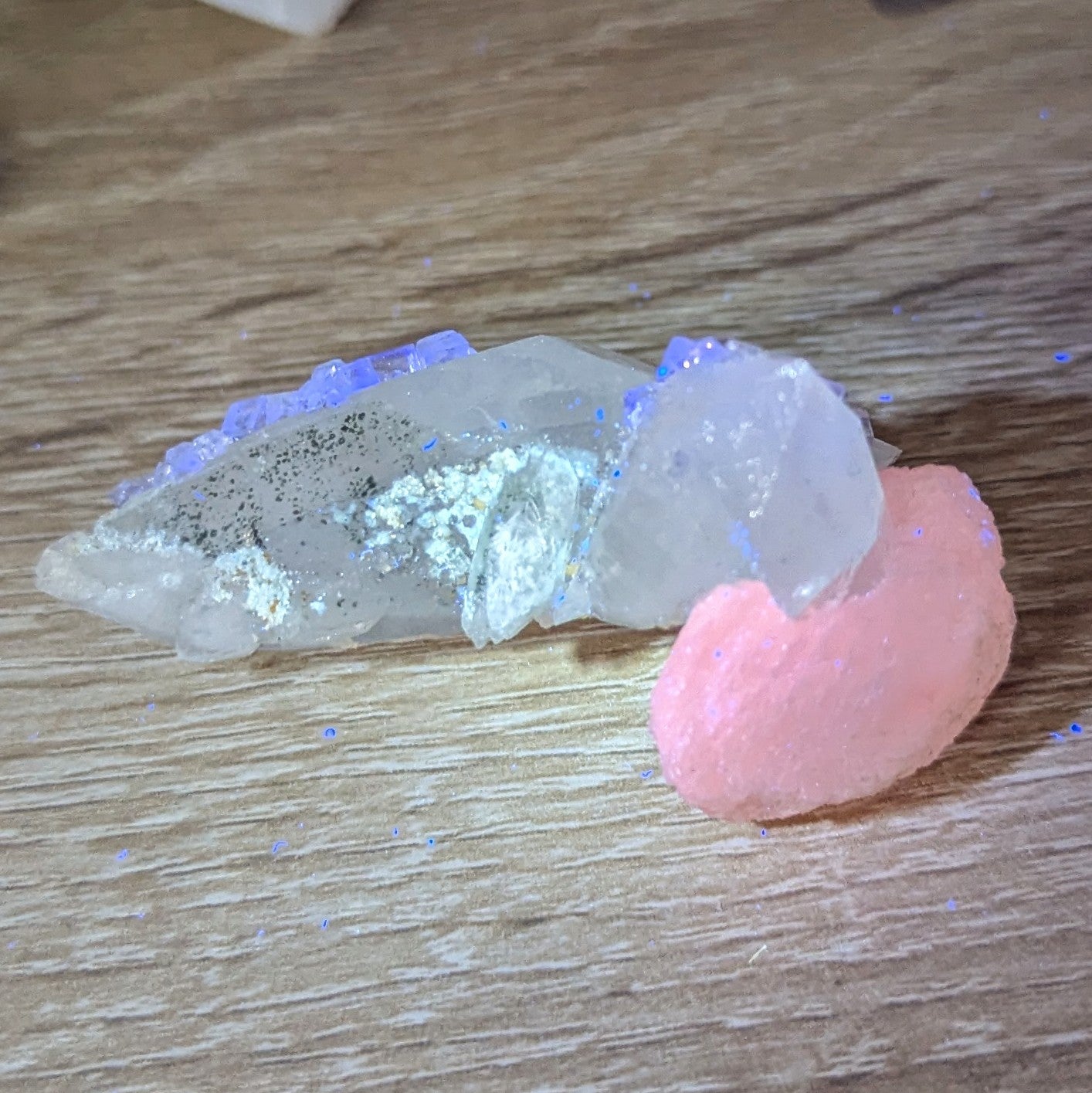 Yaogangxian Quartz with Fluorite and Calcite