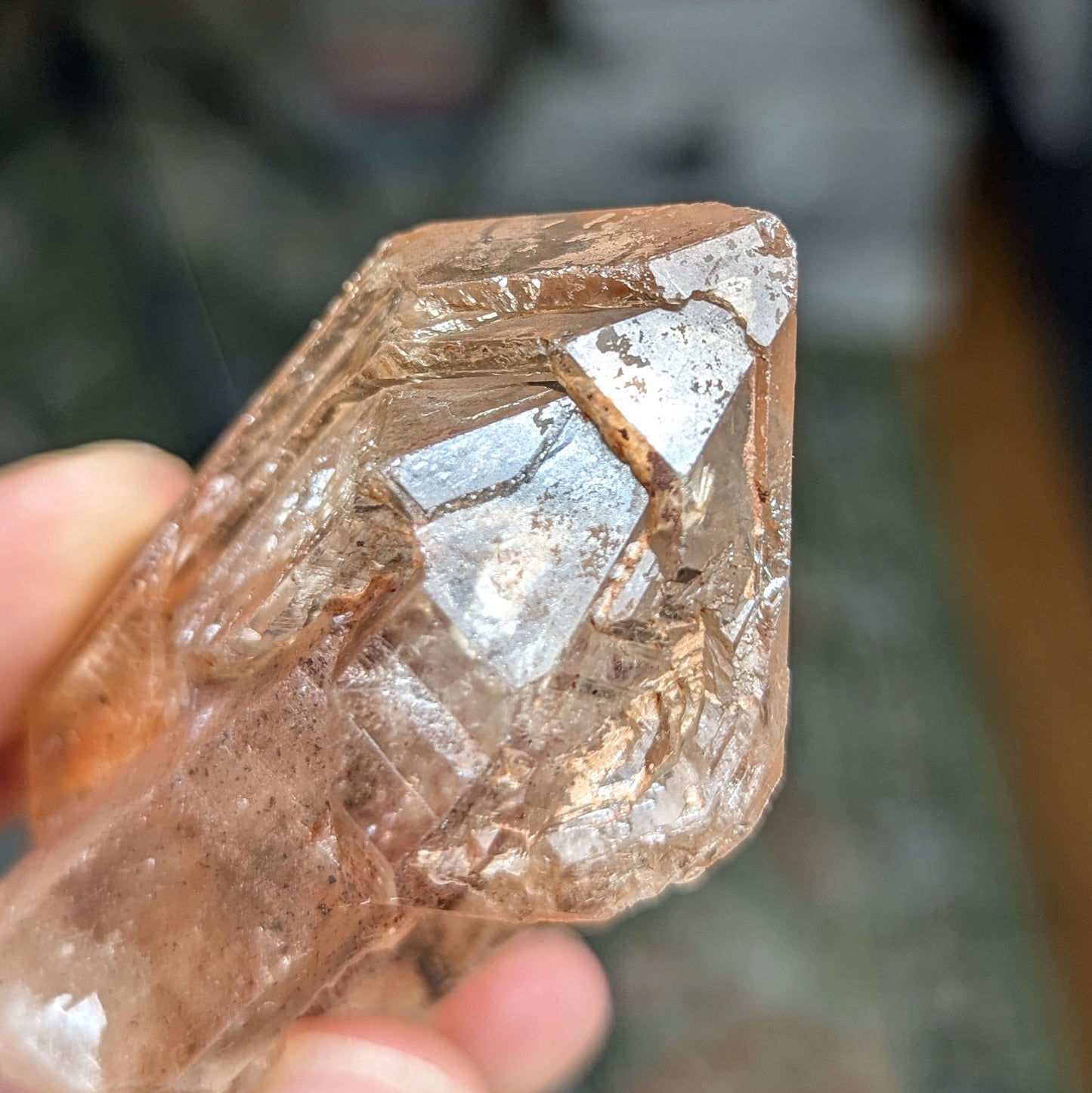 India Hematite Quartz Scepter