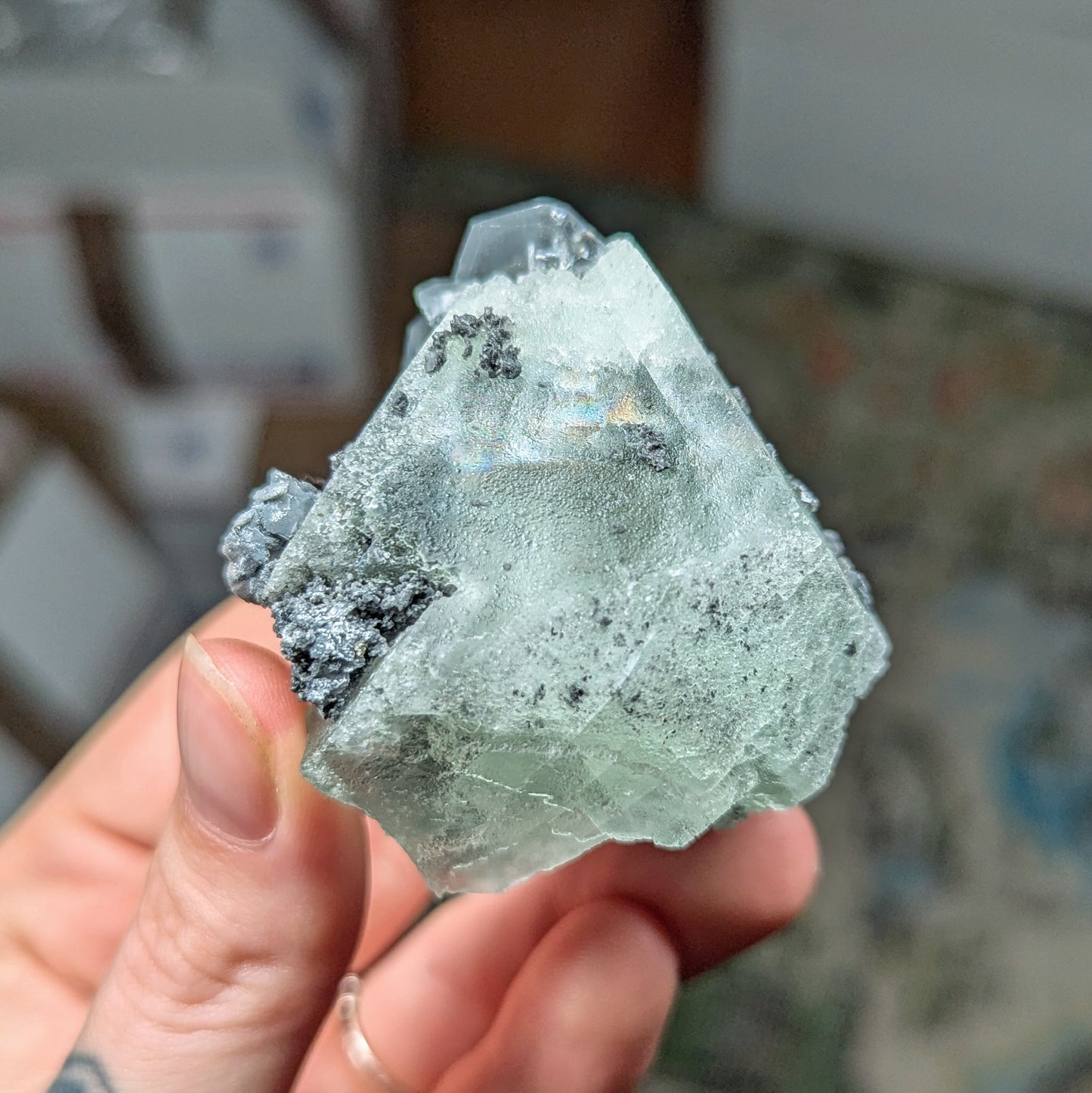 Xianghualing Green Fluorite Octahedral