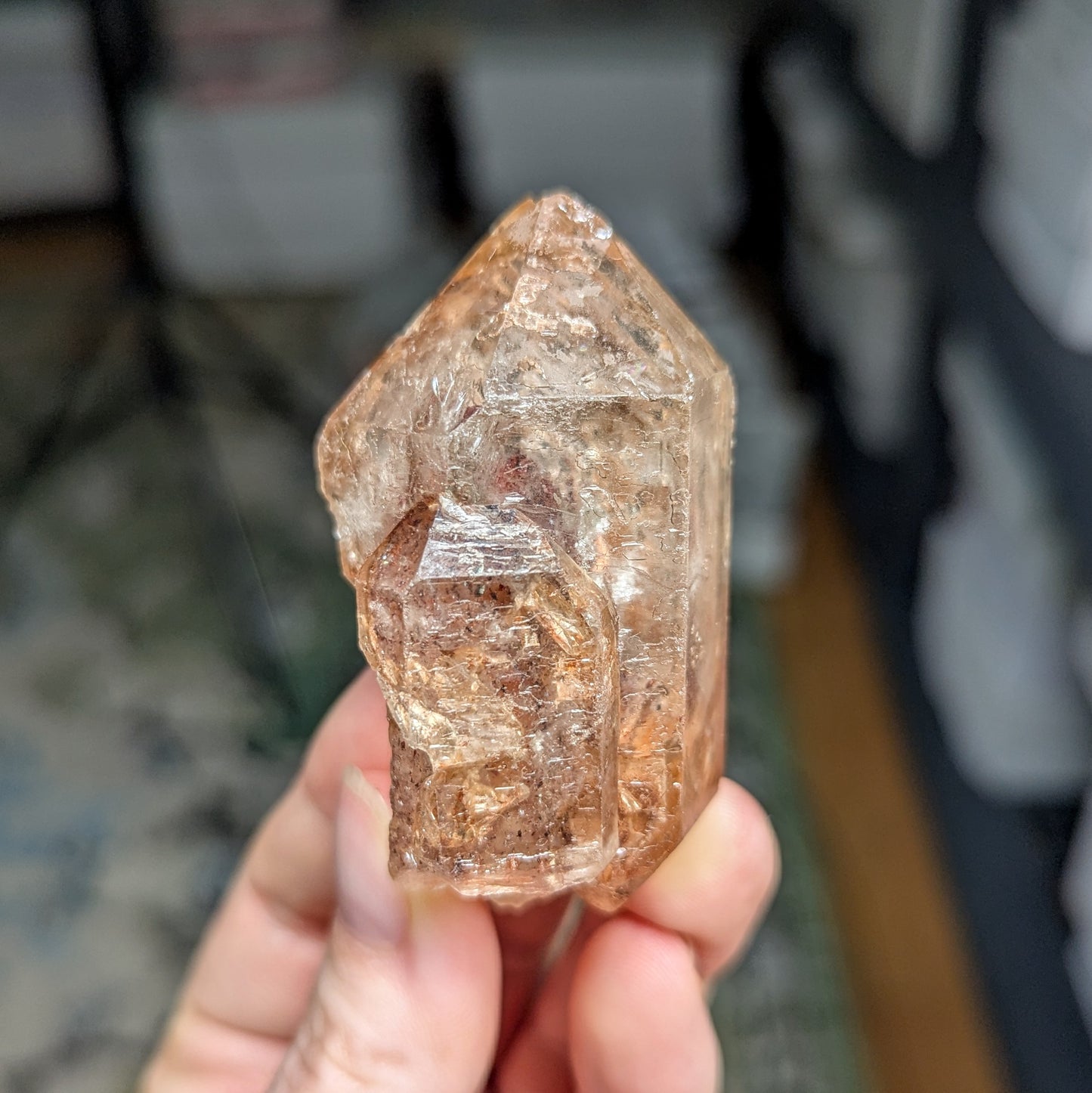 India Hematite Quartz Scepter