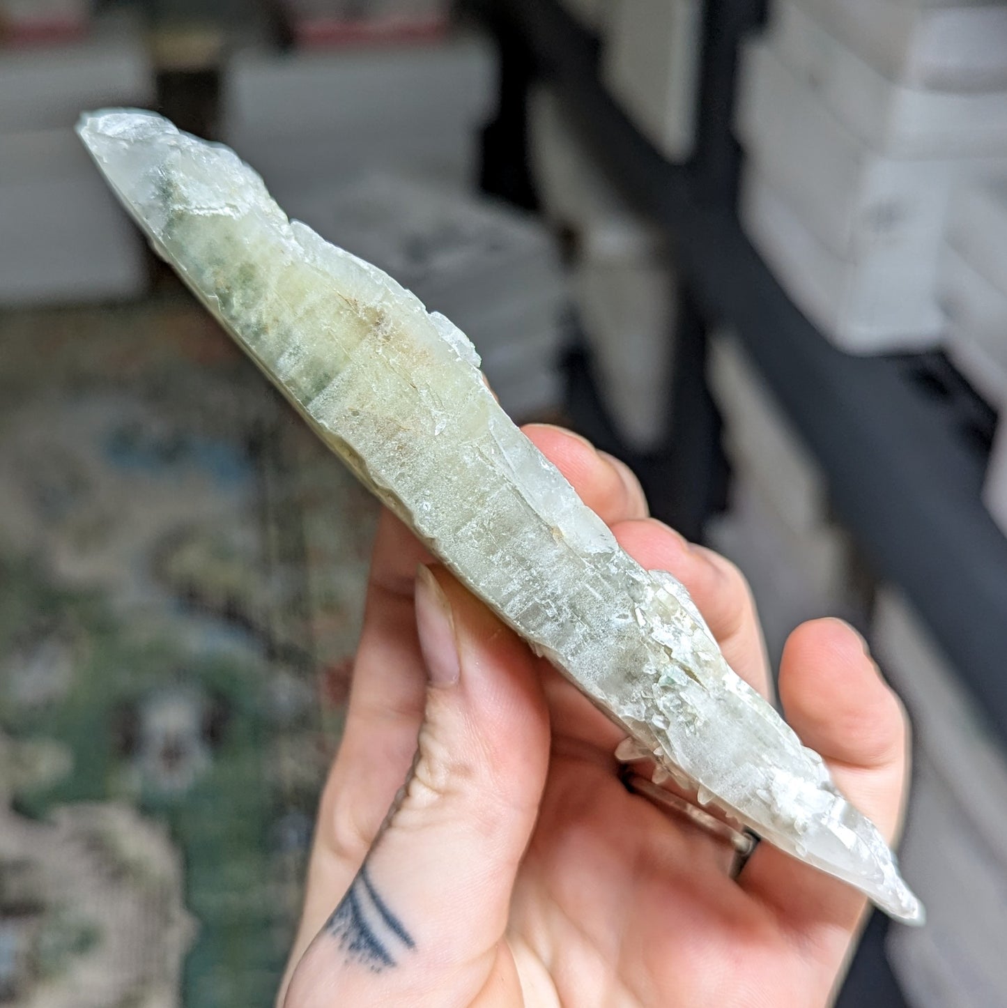 Tabular Chlorite and Sulphur Included Quartz