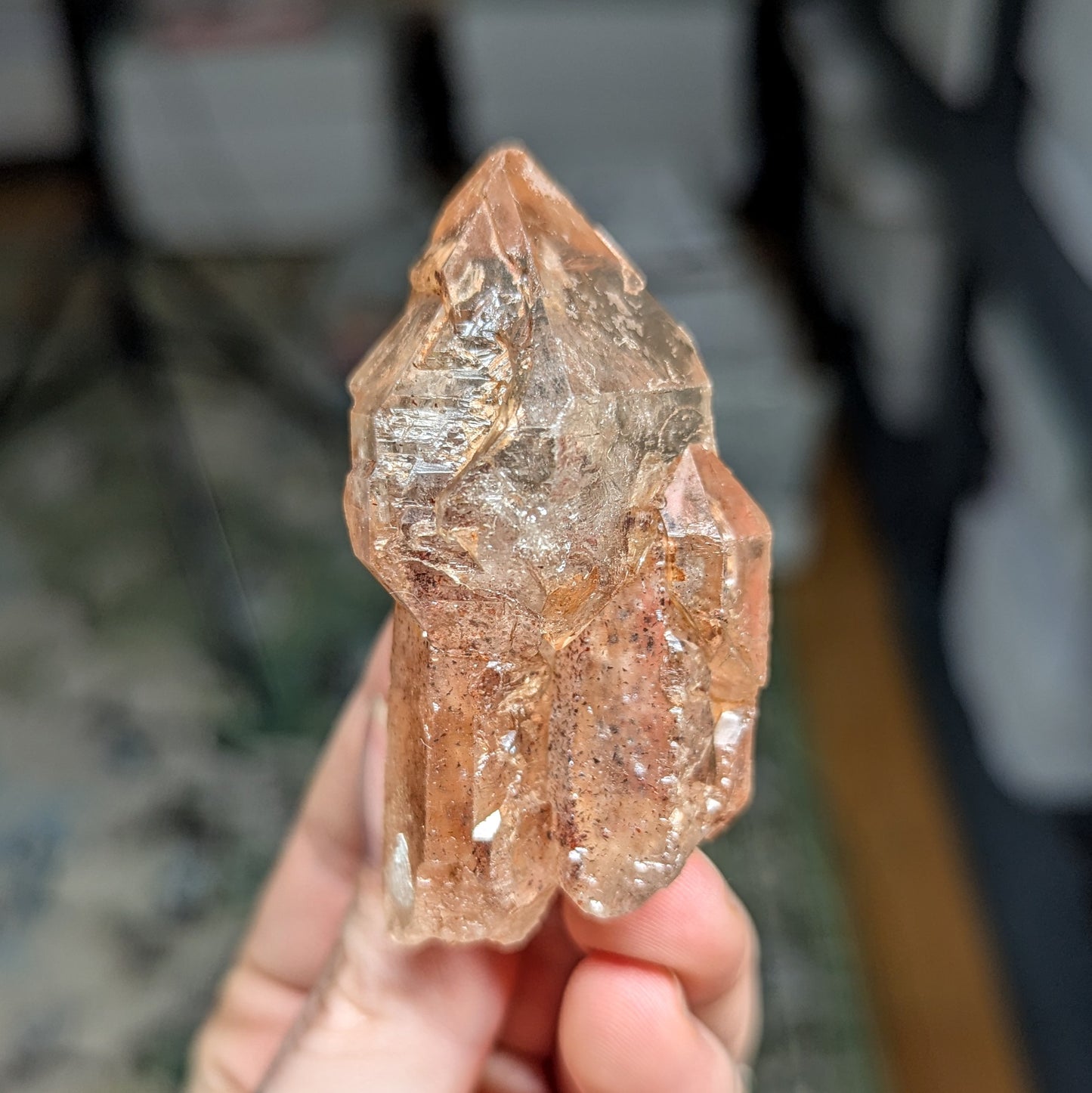 India Hematite Quartz Scepter