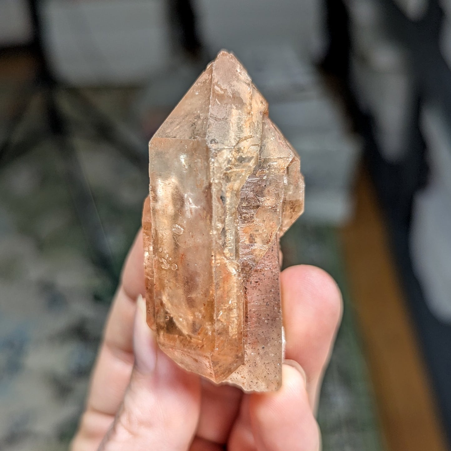 India Hematite Quartz Scepter