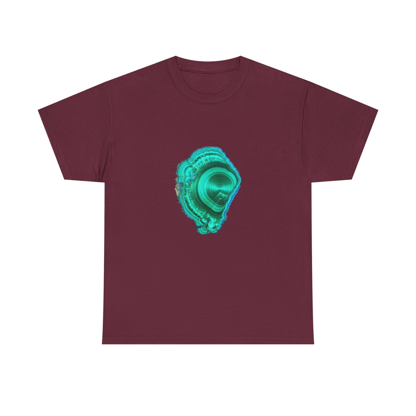 Artistic Unisex Cotton Tee, Trendy Graphic Tee, Casual Wear, Everyday Comfort Tee, Malachite