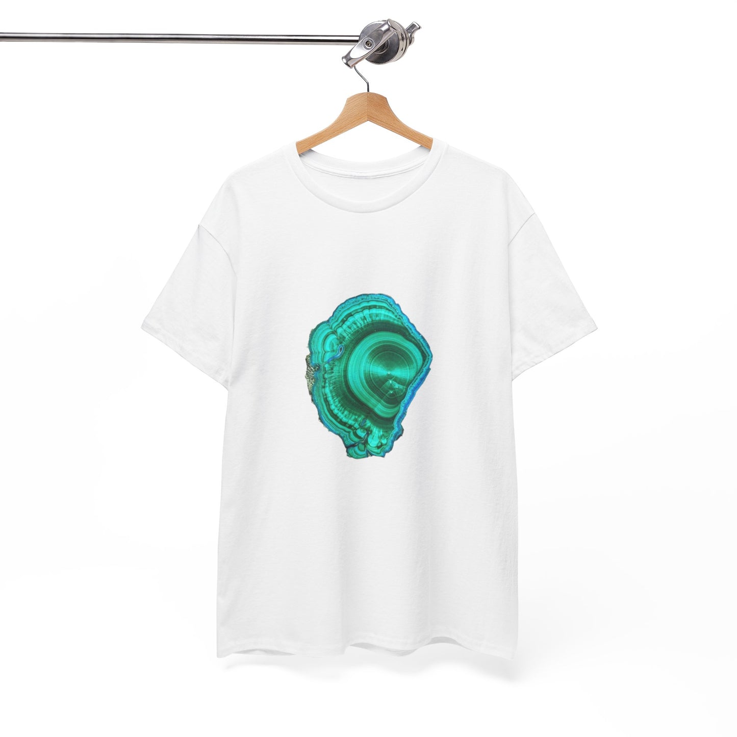 Artistic Unisex Cotton Tee, Trendy Graphic Tee, Casual Wear, Everyday Comfort Tee, Malachite