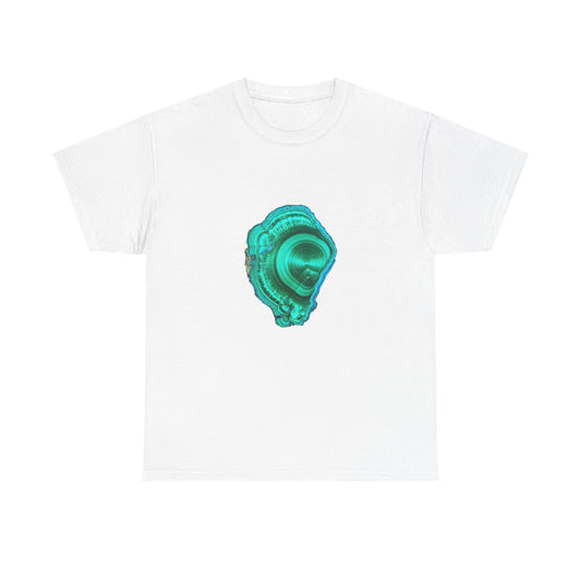 Artistic Unisex Cotton Tee, Trendy Graphic Tee, Casual Wear, Everyday Comfort Tee, Malachite