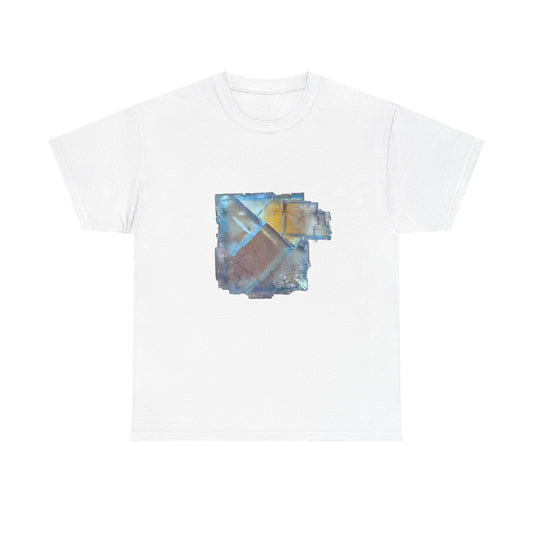 Artistic Unisex Cotton Tee, Trendy Graphic Tee, Casual Wear, Everyday Comfort Tee, Illinois Fluorite
