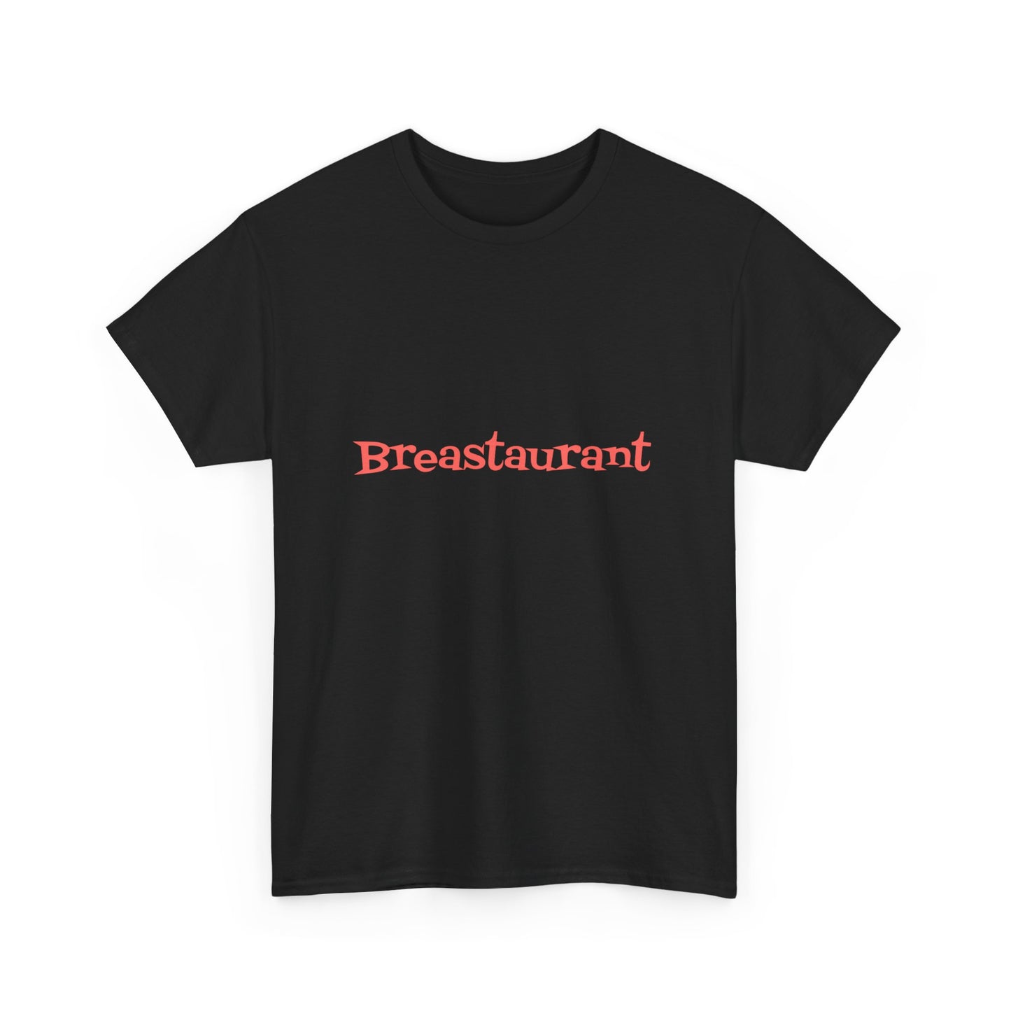 Breastaurant Unisex Heavy Cotton Tee - Fun Graphic Shirt, Perfect for Casual Outings, Gifts, Birthdays, Restaurant Lovers, Foodies