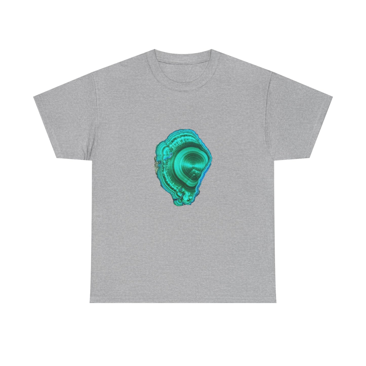 Artistic Unisex Cotton Tee, Trendy Graphic Tee, Casual Wear, Everyday Comfort Tee, Malachite