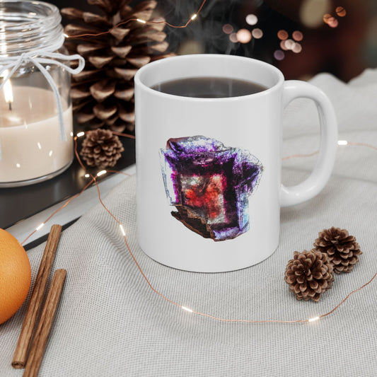 Vibrant Ceramic Coffee Mug, Artistic Drinkware, Colorful Mug, Unique Gift for Coffee Lovers, Home Decor, Yindu Fluorite