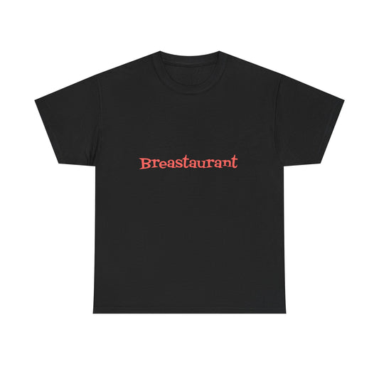 Breastaurant Unisex Heavy Cotton Tee - Fun Graphic Shirt, Perfect for Casual Outings, Gifts, Birthdays, Restaurant Lovers, Foodies