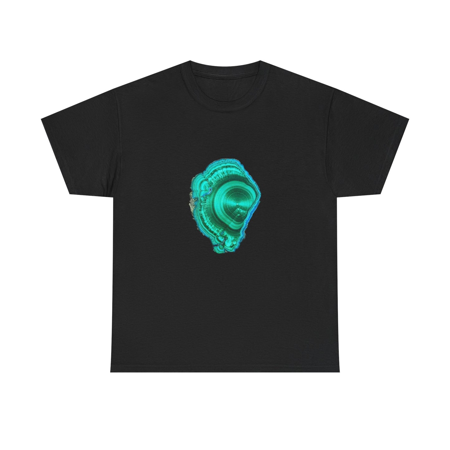 Artistic Unisex Cotton Tee, Trendy Graphic Tee, Casual Wear, Everyday Comfort Tee, Malachite
