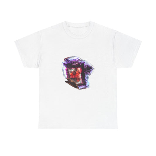 Artistic Unisex Cotton Tee, Trendy Graphic Tee, Casual Wear, Everyday Comfort Tee, Yindu Fluorite