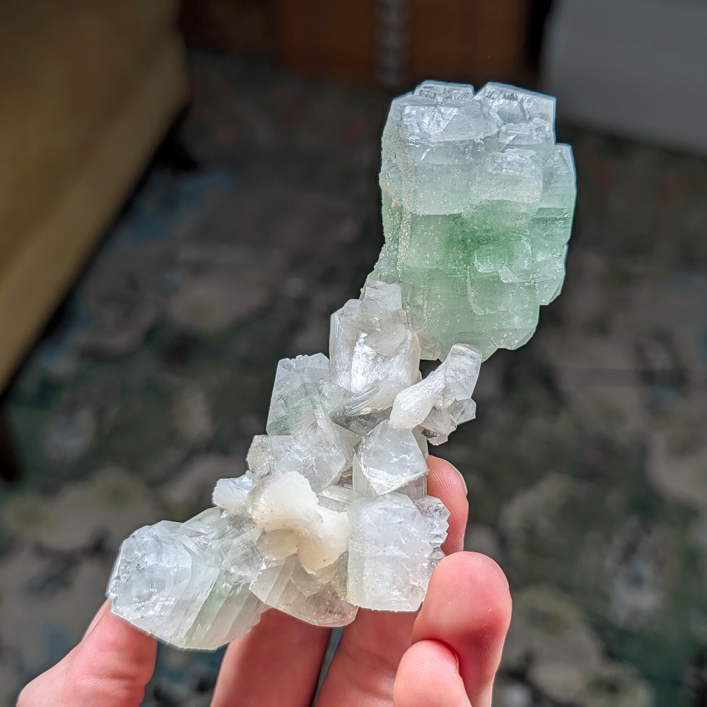 Green Apophyllite and Stilbite