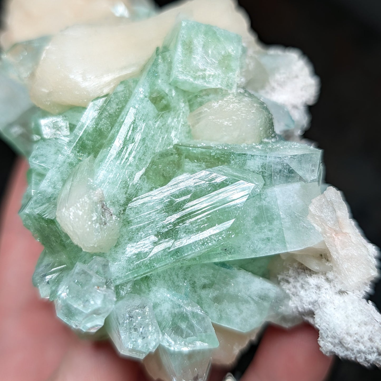 Green Apophyllite and Stilbite