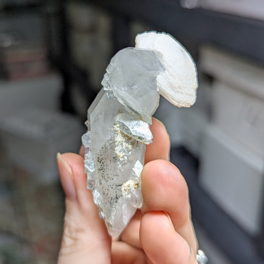 Yaogangxian Quartz with Fluorite and Calcite