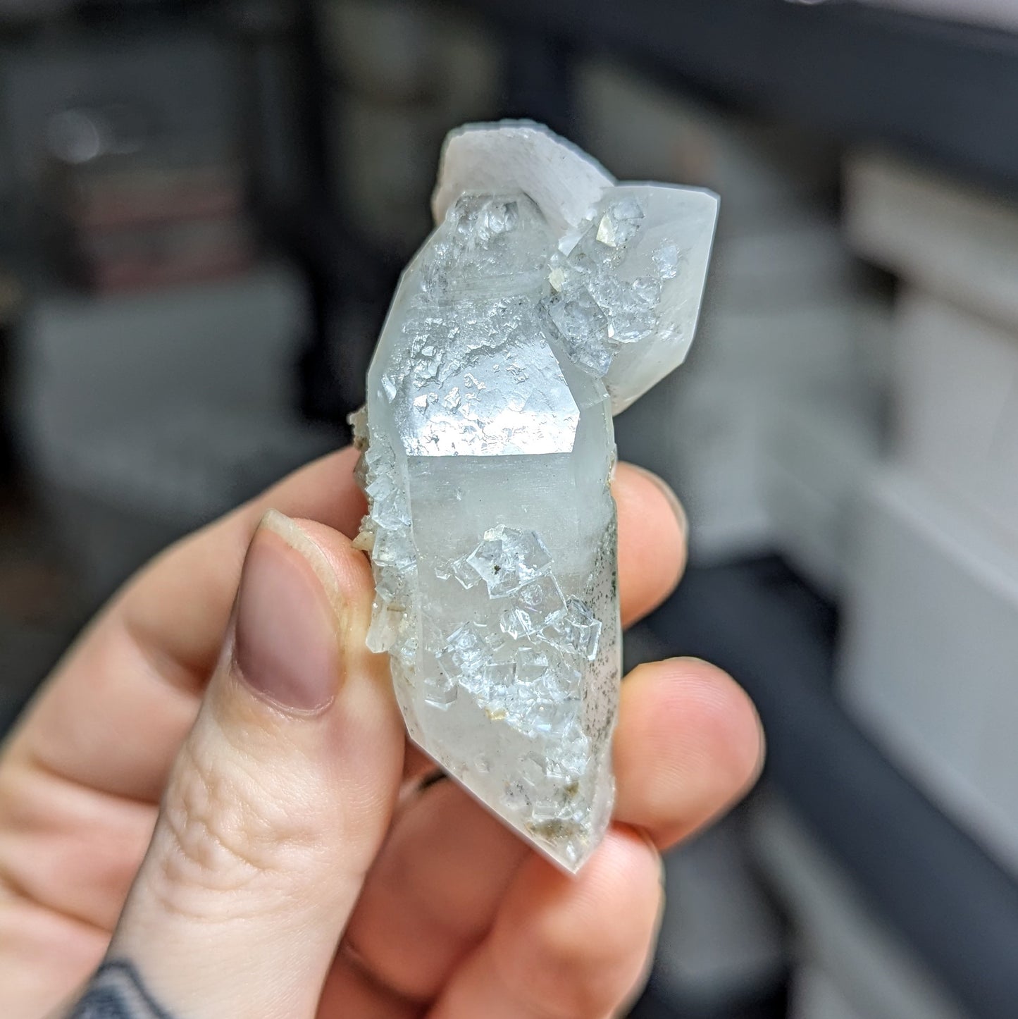 Yaogangxian Quartz with Fluorite and Calcite