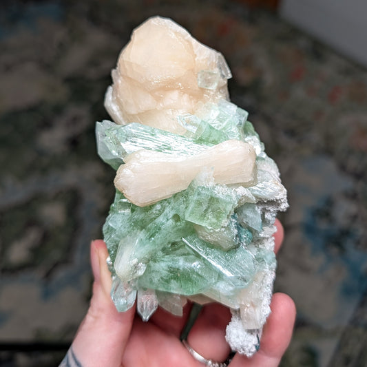 Green Apophyllite and Stilbite