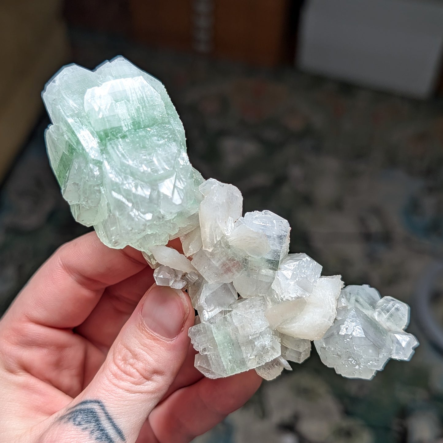 Green Apophyllite and Stilbite