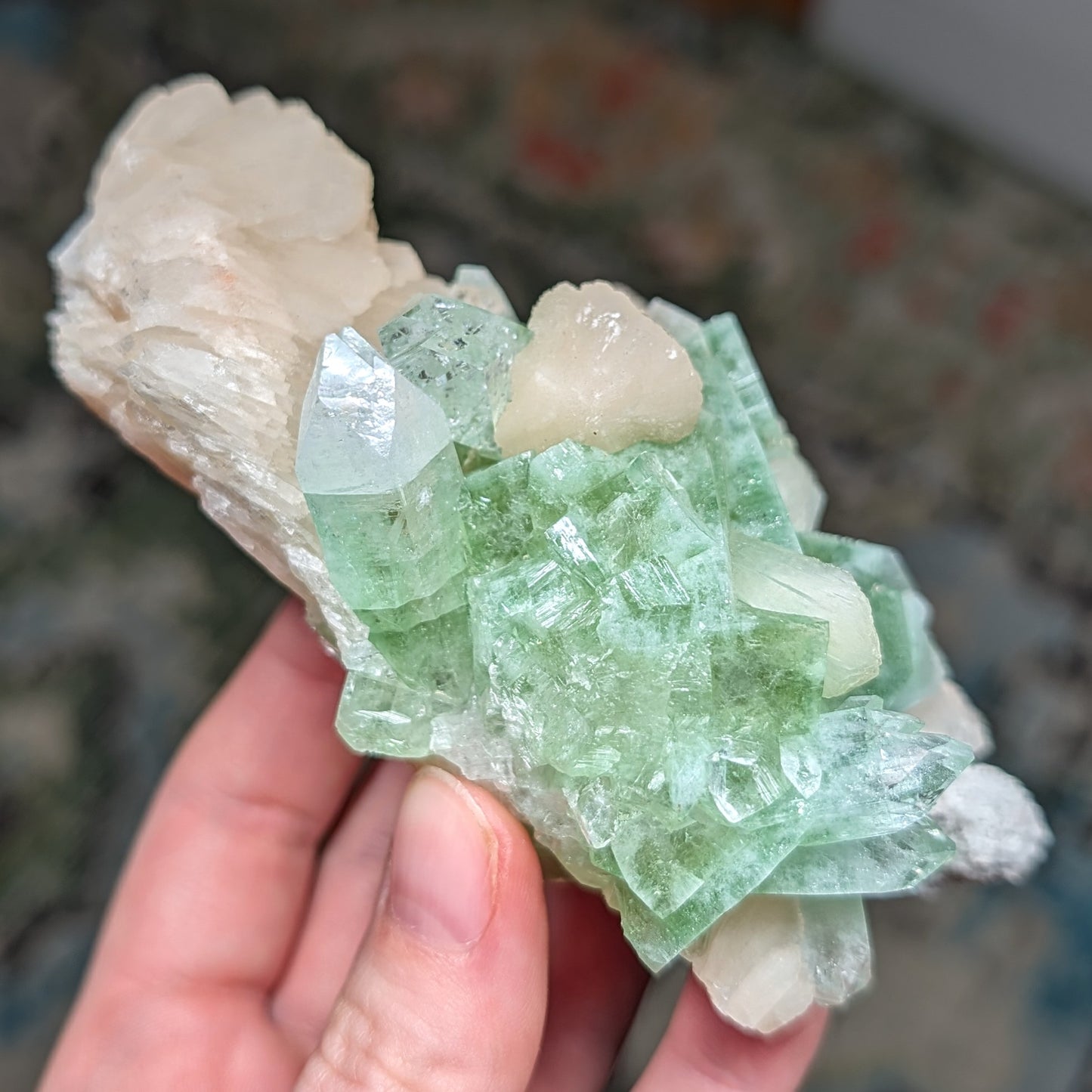 Green Apophyllite and Stilbite