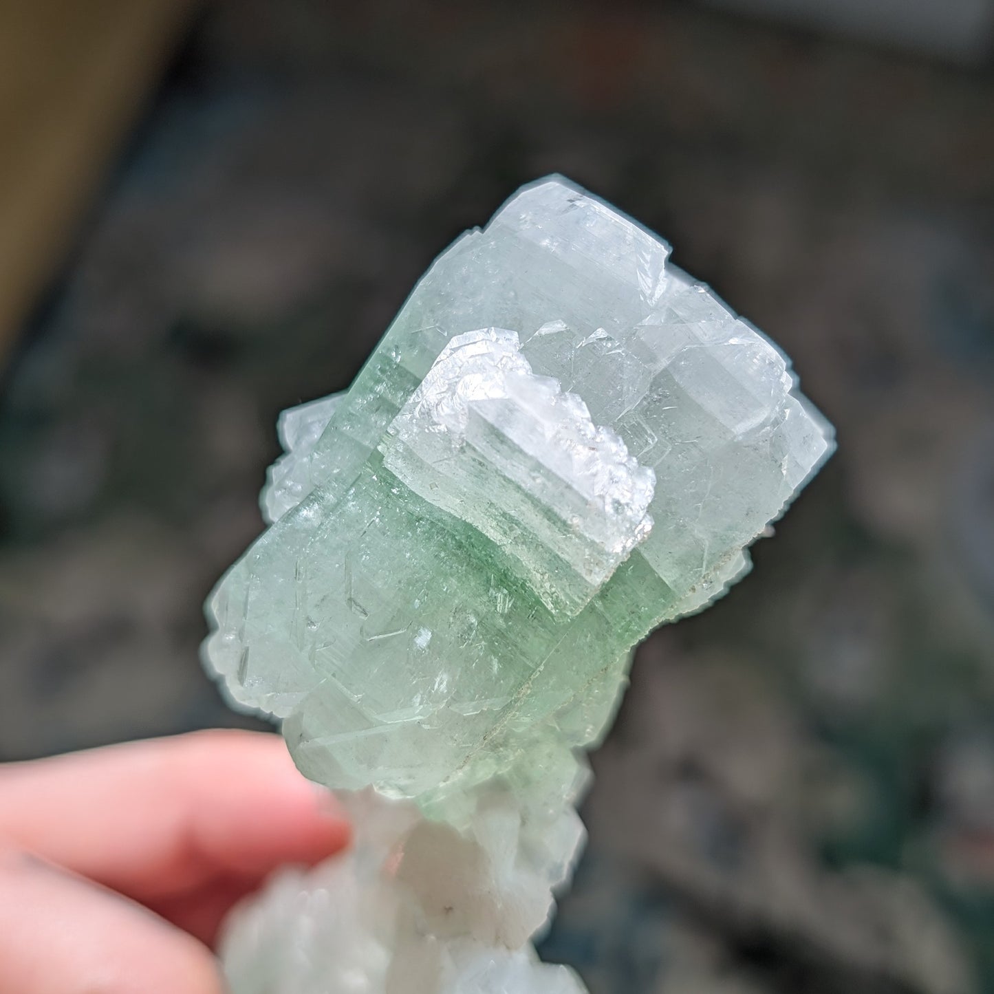 Green Apophyllite and Stilbite