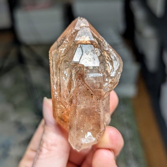 India Hematite Quartz Scepter